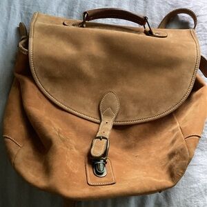 The Territory Ahead soft brown suede leather roomy satchel Y2K. FINAL PRICE.